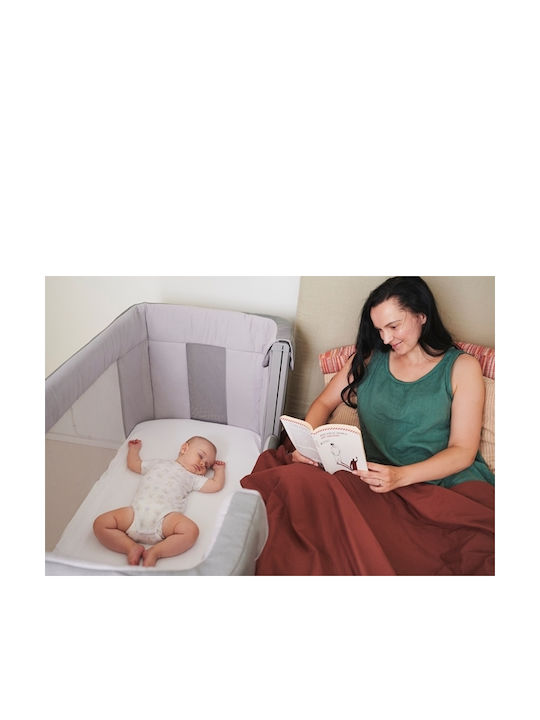 Chicco Λίκνο Next2Me Forever με Στρώμα, Πλαϊνό Άνοιγμα και Ρόδες Moon Grey