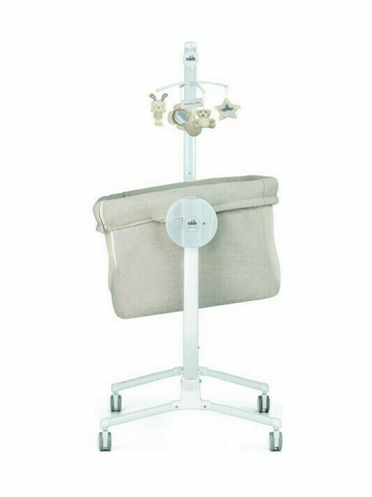 Cam Cradle Cullami with Mattress, Side Opening, and Wheels Gray