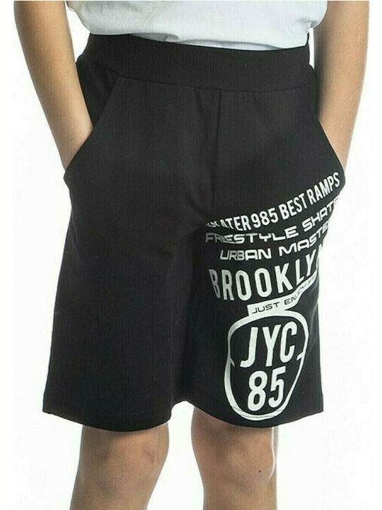 Șort/Salopetă Copii din Material Textil Brooklyn Negru