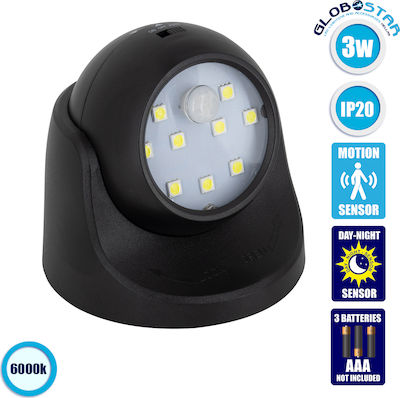 GloboStar Dummy Überwachungskamera mit LED-Beleuchtung 3W 300lm 6000K