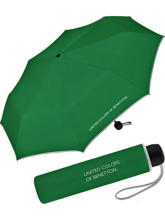 Benetton 56204 Umbrelă de ploaie Compact Dark Green