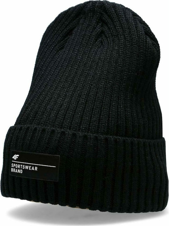 Beanie Ανδρικός Σκούφος Πλεκτός σε Μαύρο χρώμα