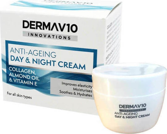 Derma V10 Anti Ageing Day & Night Cream Face 50ml