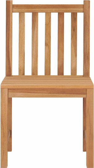 Καρέκλα Εξωτερικού Χώρου Ξύλινη Teak 2τμχ 50x53x90εκ.