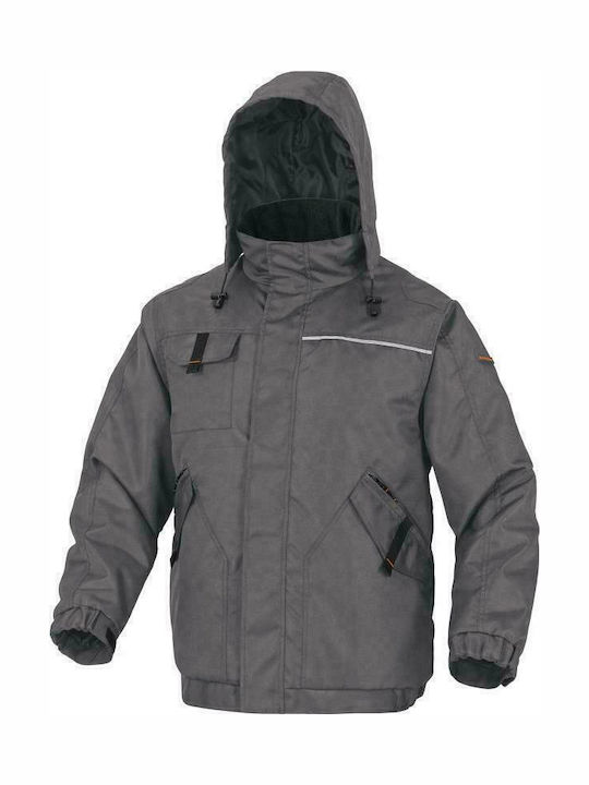 Delta Plus Northwood2 Waterproof Winter Work Jacket Hooded Gray