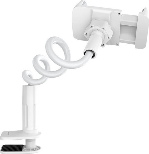 Borofone Bright Shell Mobile Phone Stand with Extension Arm in White Colour