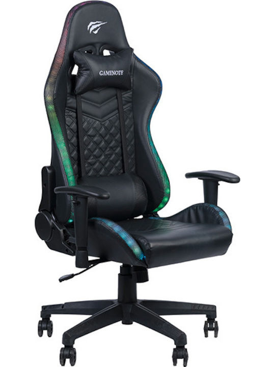 Havit GC927 Καρέκλα Gaming Δερματίνης με Ρυθμιζόμενα Μπράτσα και RGB Φωτισμό Μαύρη