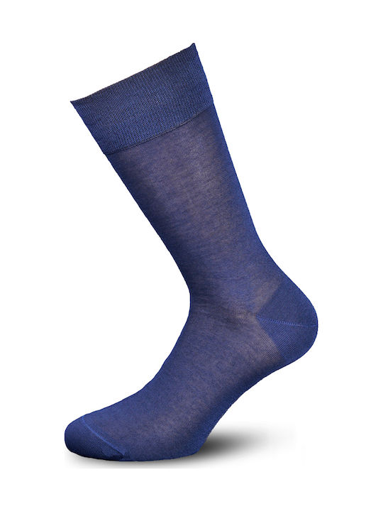 Walk Men's Solid Color Socks Blue