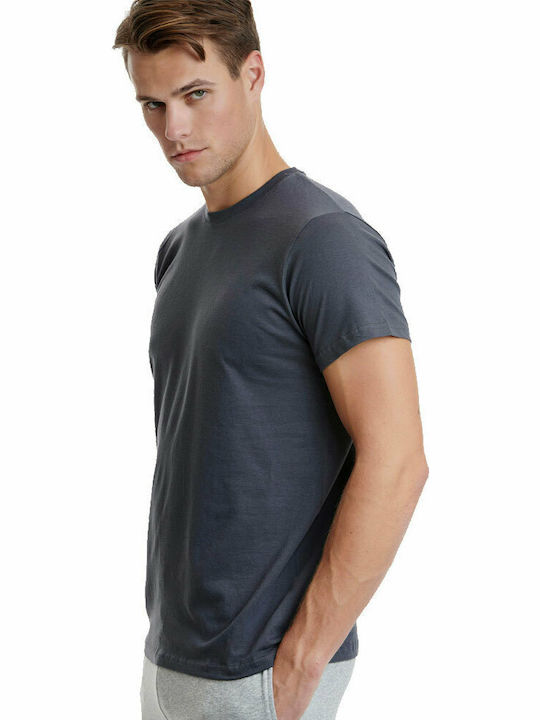 Men's Undershirt Short-sleeved in Gray Color
