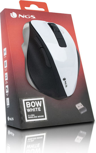 NGS Bow Ασύρματο Mini Ποντίκι Λευκό