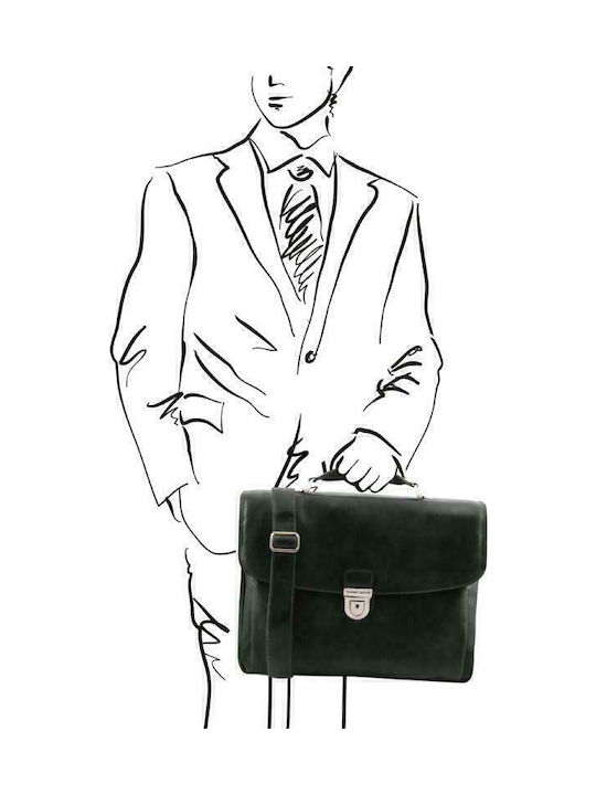 Alessandria Leder Herrentasche Geldbörse Schwarz