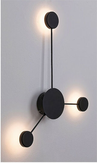 Rabalux Amadeo Modern Lamp Wall with Integrated LED and Natural White Light Black 52x17x7cm