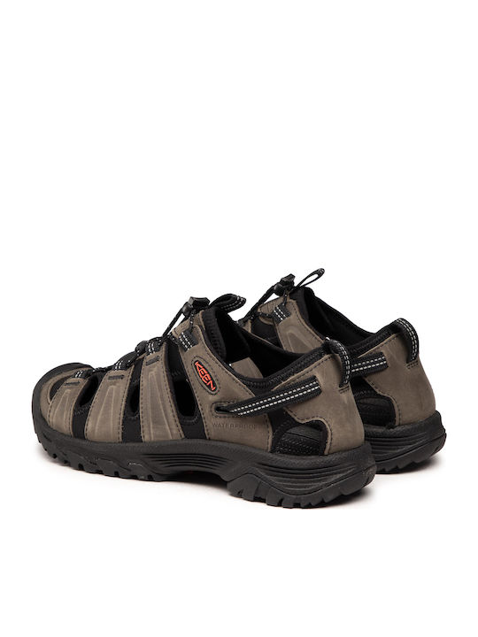 Sandal Targhee Iii Δερμάτινα Ανδρικά Σανδάλια σε Γκρι Χρώμα
