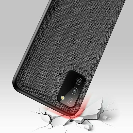 Dux Ducis Fino Back Cover Silicone / Fabric Black (Galaxy A02s)