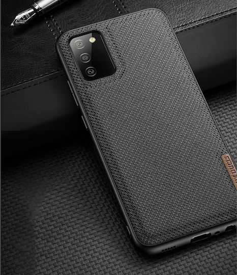 Dux Ducis Fino Back Cover Silicone / Fabric Black (Galaxy A02s)