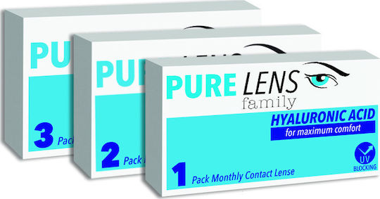 Pure Lens Hyalouronic Acid & Ideal Unica 380ml 2 Monthly Contact Lenses Hydrogel with UV Protection