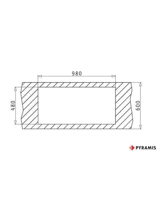 Pyramis Alazia Plus 1B 1D Ένθετος Νεροχύτης από Συνθετικό Γρανίτη Μ100xΠ50cm Mocha
