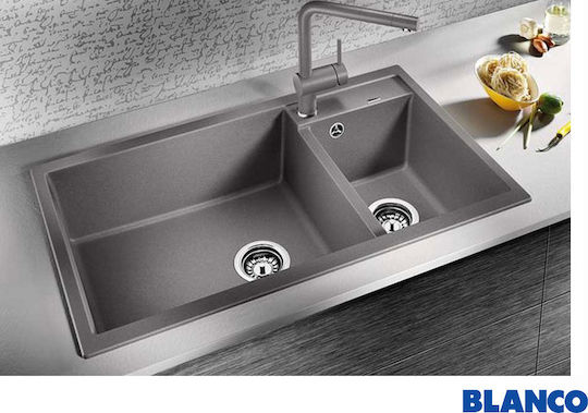 Blanco Metra 9 513270 Drop-In Chiuvetă Stânga din Granit Sintetic L86xW50cm Jasmine