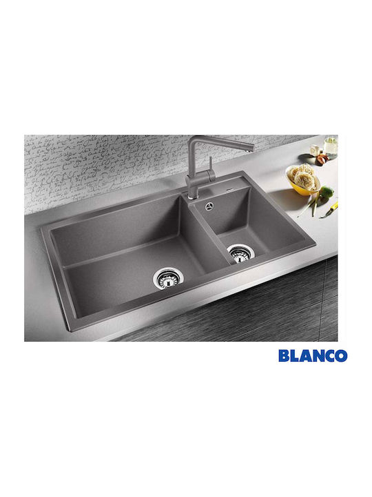Blanco Metra 9 513273 Drop-In Sink Left Synthetic Granite W86xD50cm Anthracite