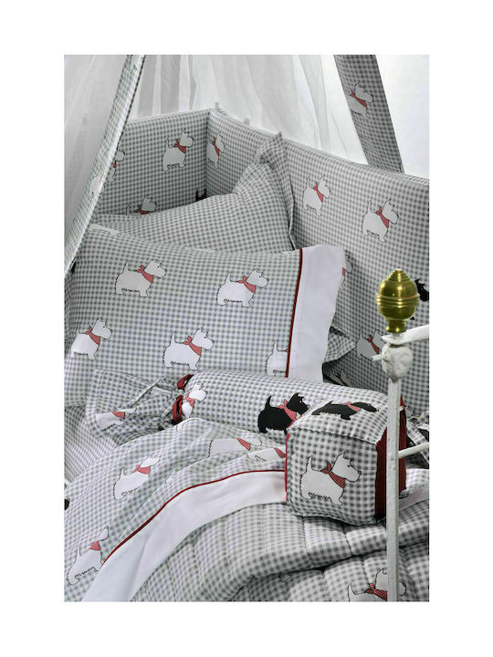 Down Town Home Baby Duvet Cover Set With Pillowcase Gray 105x150cm Down Town Home Baby Duvet Cover Set With Pillowcase Gray 105x150cm