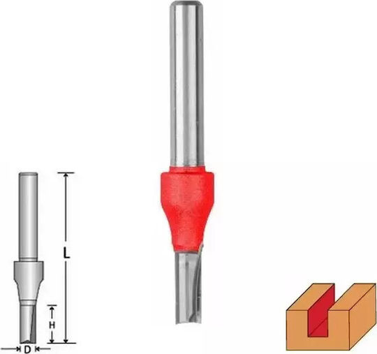 Benman Grooving Cutter Cutter Bit for Groove Shaping in Wood 3mm x 51mm with Guide and Bearing