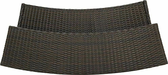 Outdoor Bar Free Standing Rattan Table Brown 120x55x110cm