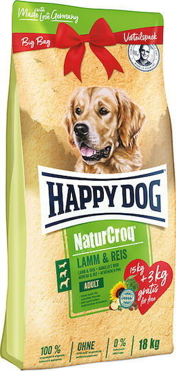 Happy Dog NaturCroq 15kg Dry Food for Adult Dogs with Lamb and Rice