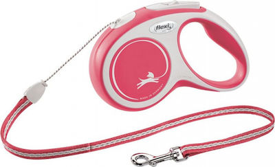 Flexi Foldable Dog Leash/Lead Strap Comfort M (White/Red) in Red color 8m up to 20kg 213203