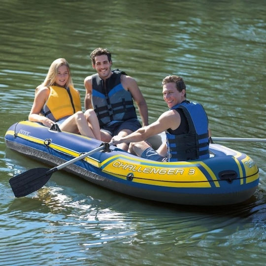 Intex Chalenger 3 Inflatable Boat 3 People Blue with Oars & Pump 295x137cm