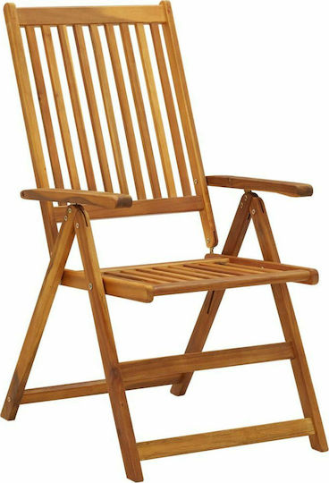 Scaun de exterior Lemn Acacia / Red cu pernă 3buc 57x69x111cm