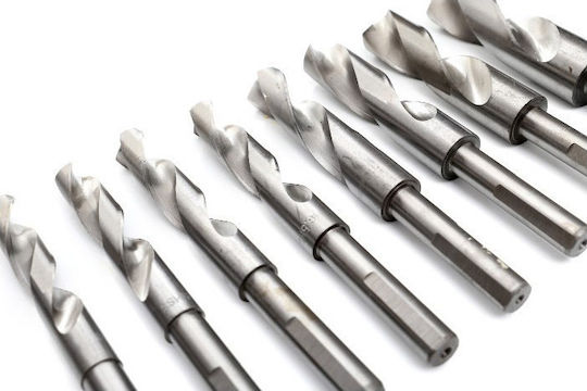 Kraft & Dele Set of 8 HSS-Co 14-25.5mm Drills Cobaltium with Cylindrical Shank for Metal και Wood