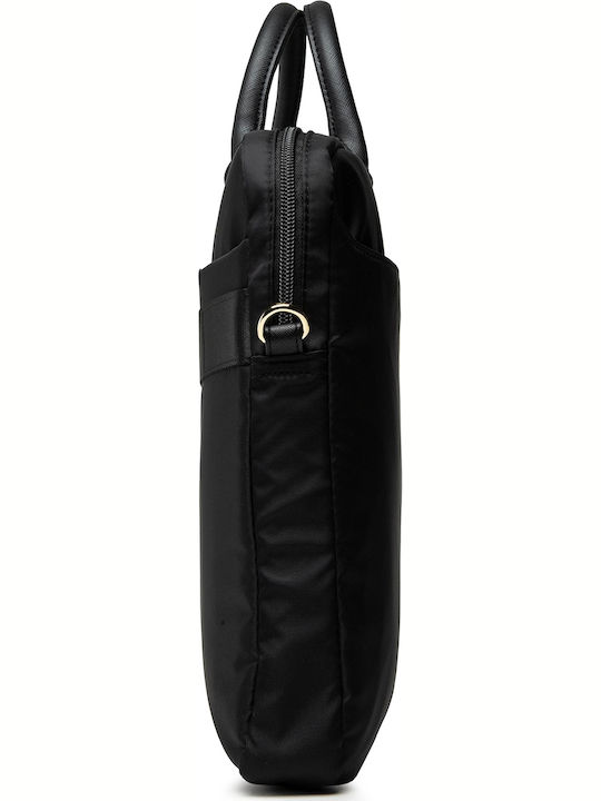Guess Nylon Triangle Logo Tasche Schulter / Handheld für Laptop 16" in Schwarz Farbe