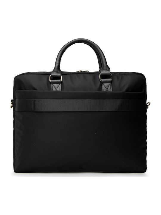 Guess Nylon Triangle Logo Tasche Schulter / Handheld für Laptop 16" in Schwarz Farbe