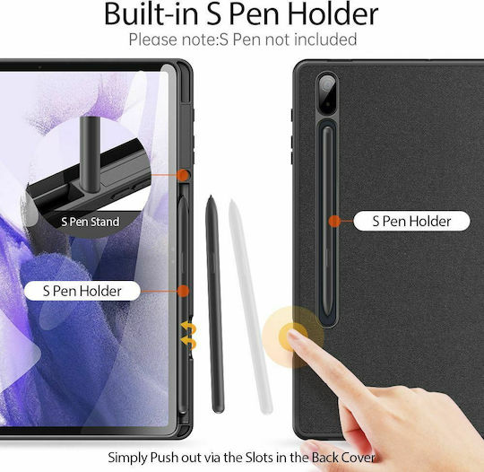 Dux Ducis Domo Θήκη Υποδοχή Στυλό Samsung Galaxy Tab S8 Plus Tab S7 Fe Tab S7 Plus Μαύρο