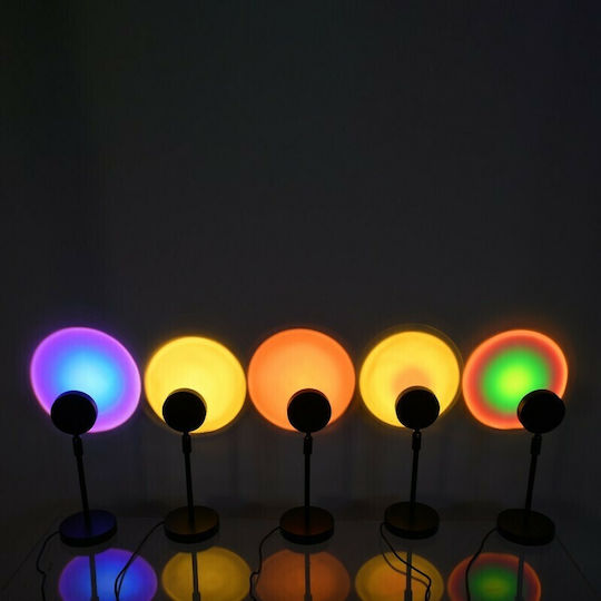 GloboStar Projector Διακοσμητικό Φωτιστικό Rainbow Green 180° LED Sunset 23x59εκ.