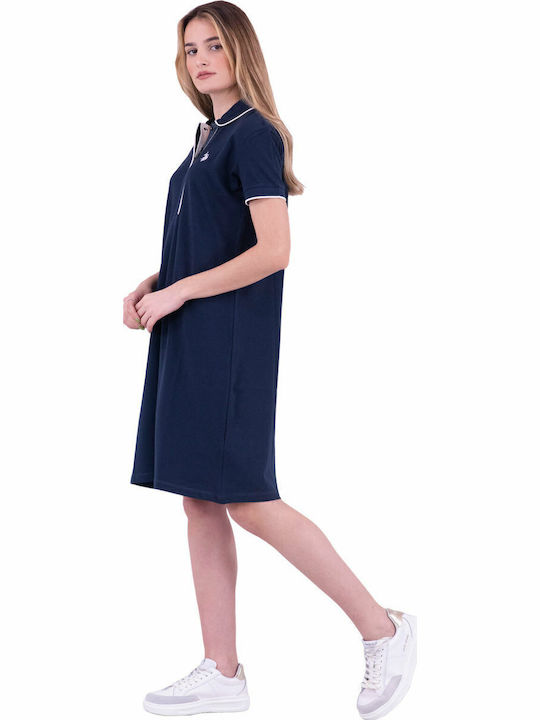 Isabel Summer Mini Dress Navy Blue