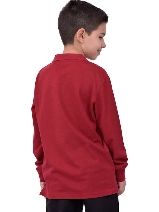 U.S. Polo Assn. Children's Polo Long Sleeve Burgundy Double Horse