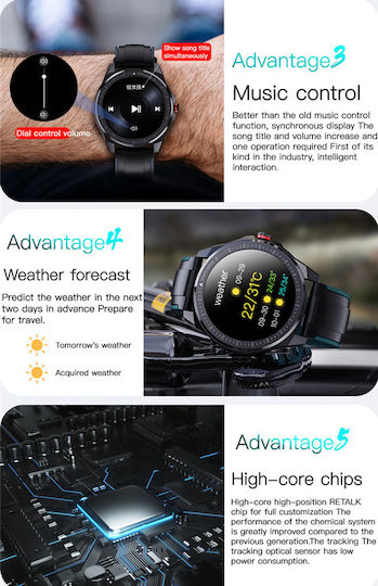 INTIME SN88 Smartwatch (Negru)