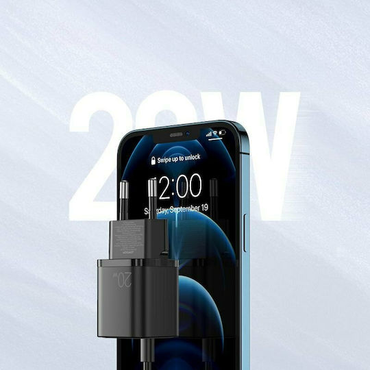 Joyroom Charger Without Cable with USB-A Port and USB-C Port 20W Power Delivery Blacks (L-QP207)