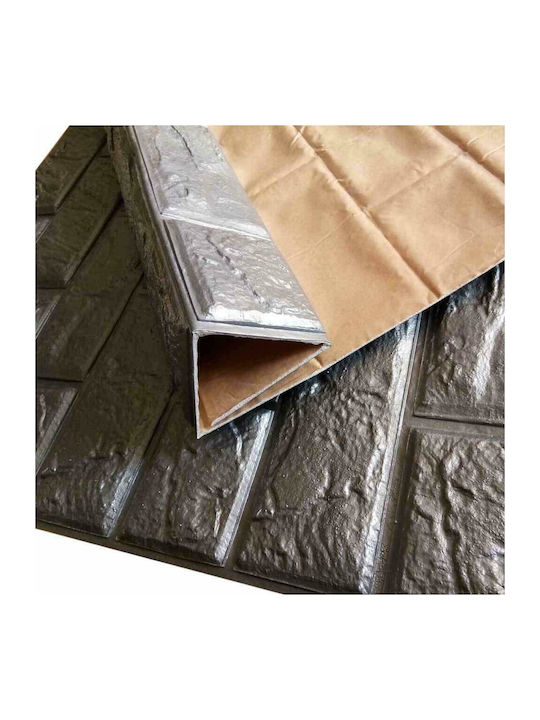 3D Wandpaneele Selbstklebend Grau Grau 70x77cm