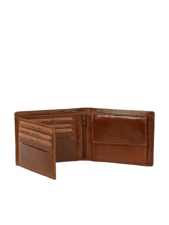 Leather Men's Wallet Classic with RFID Cognac