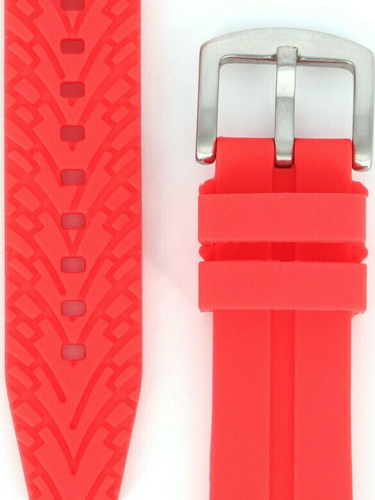 Tzevelion S 02 Gummi-Armband Rot 22mm