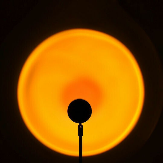 GloboStar Sunset Red 180° LED Φωτιστικό Δαπέδου Υ94xΜ87.5εκ. με Ρυθμιζόμενο Λευκό Φως Μαύρο