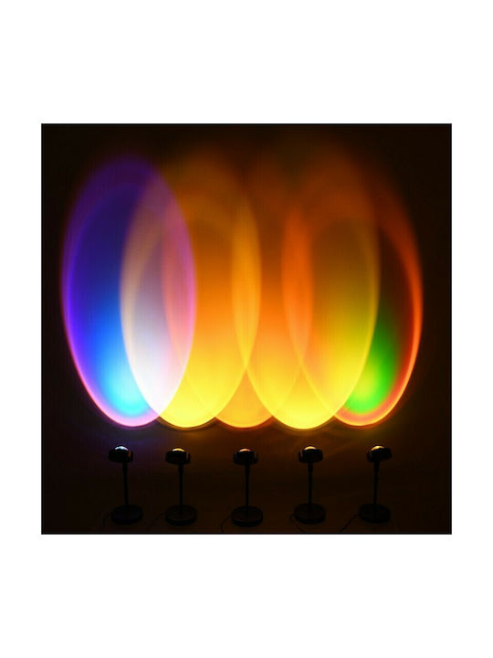 GloboStar Sunset 180° LED Φωτιστικό Δαπέδου Υ94xΜ87.5εκ. με Ρυθμιζόμενο Λευκό Φως Μαύρο