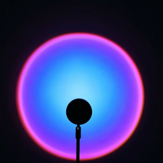 GloboStar Rainbow Blue 180° LED Подова Лампа В94xД87.5см. Черен