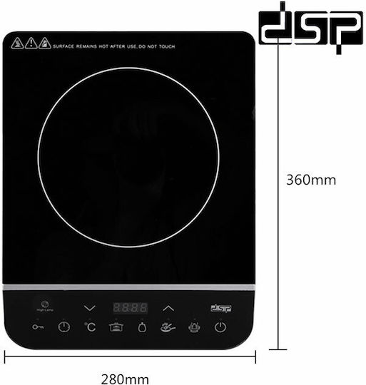 DSP KD5031 Induction Countertop Single Burner Black
