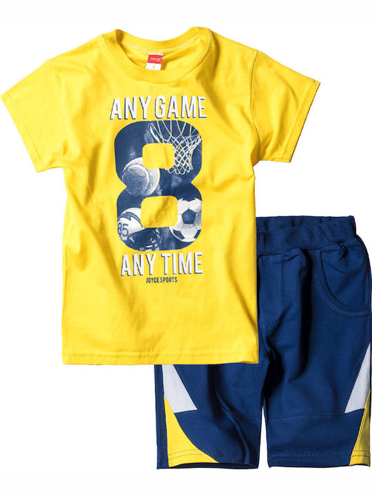 Joyce Kids Set with Shorts Summer 2pcs Yellow