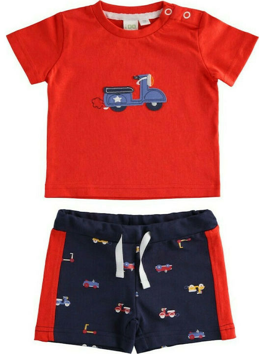 iDO Kids Set with Shorts Summer 2pcs Red