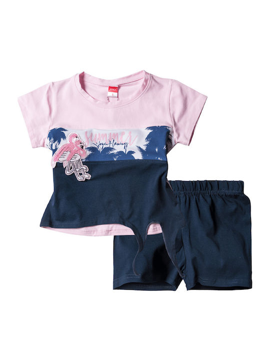 Joyce Kids Set with Shorts Summer 2pcs Pink