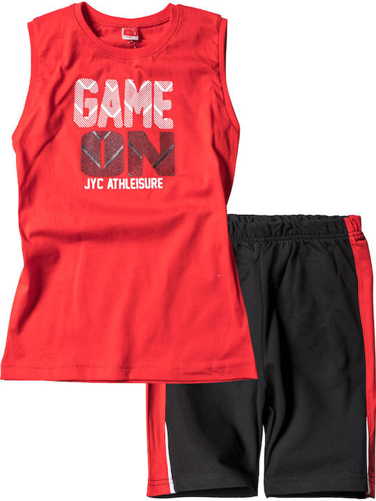 Joyce Kids Set with Shorts Summer 2pcs Red